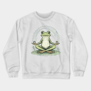 Meditating frog Crewneck Sweatshirt